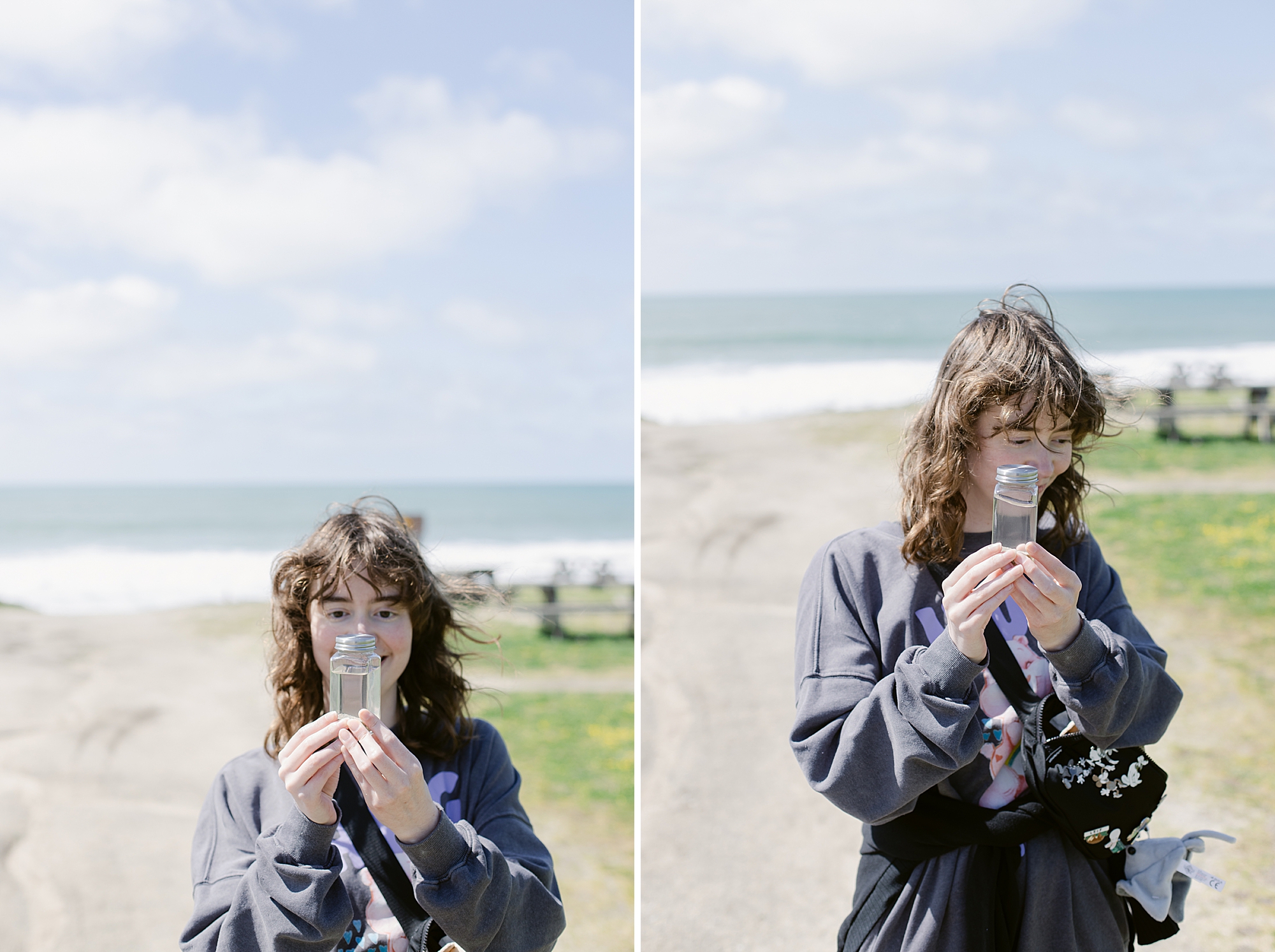 Taking a glass vile of the Pacific Ocean from California home to Colorado, California Family Vacation